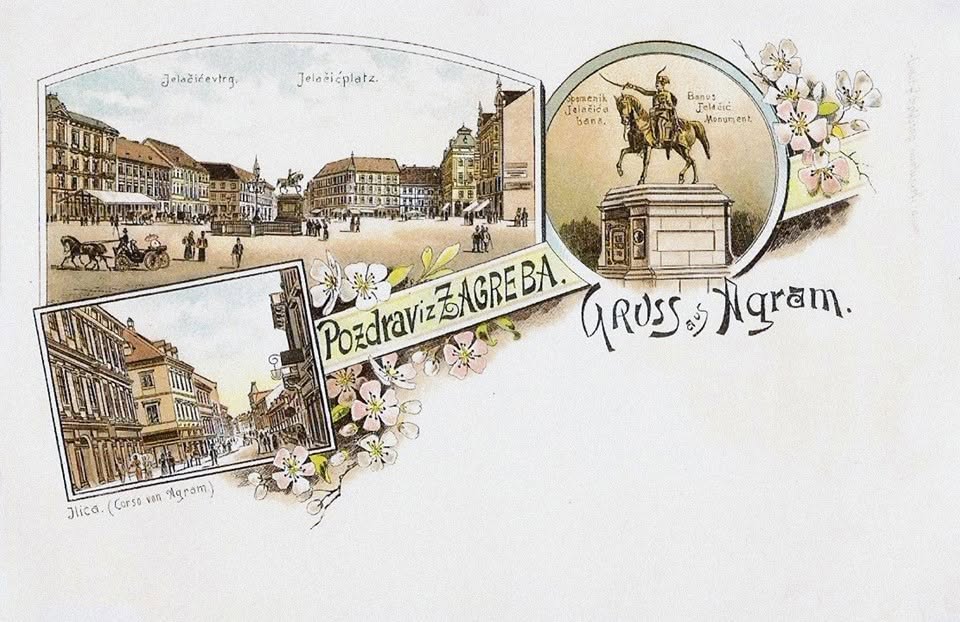 Razglednica Zagreb 1900. godine